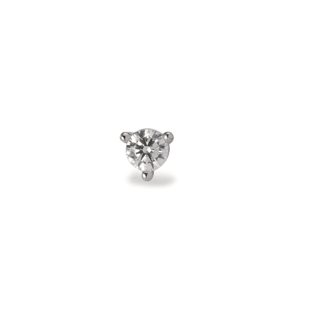 Piercing Argento Zirconia rodiato Ø3.5 mm