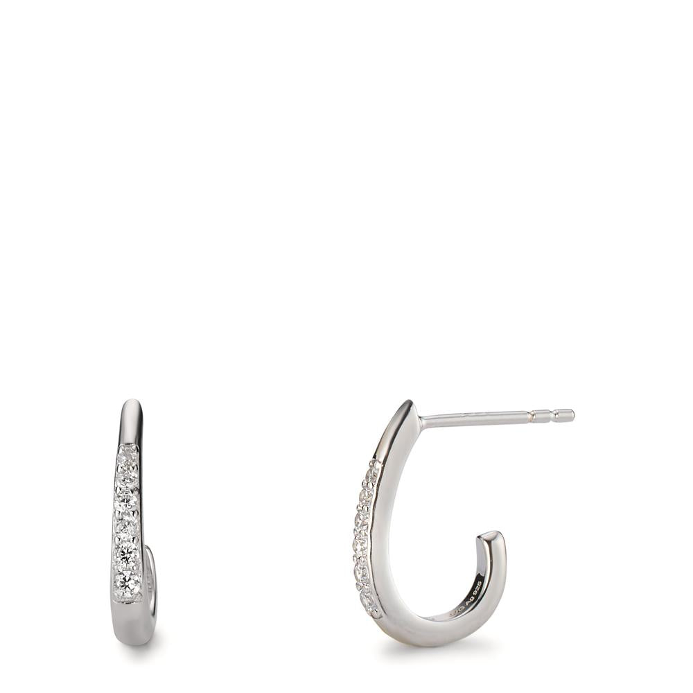 Pendant d'oreilles Argent Zircone 12 Pierres Rhodié