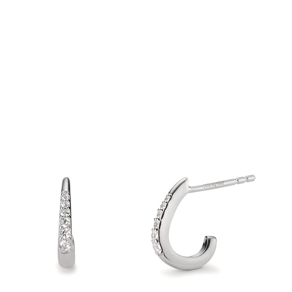 Pendant d'oreilles Argent Zircone 12 Pierres Rhodié