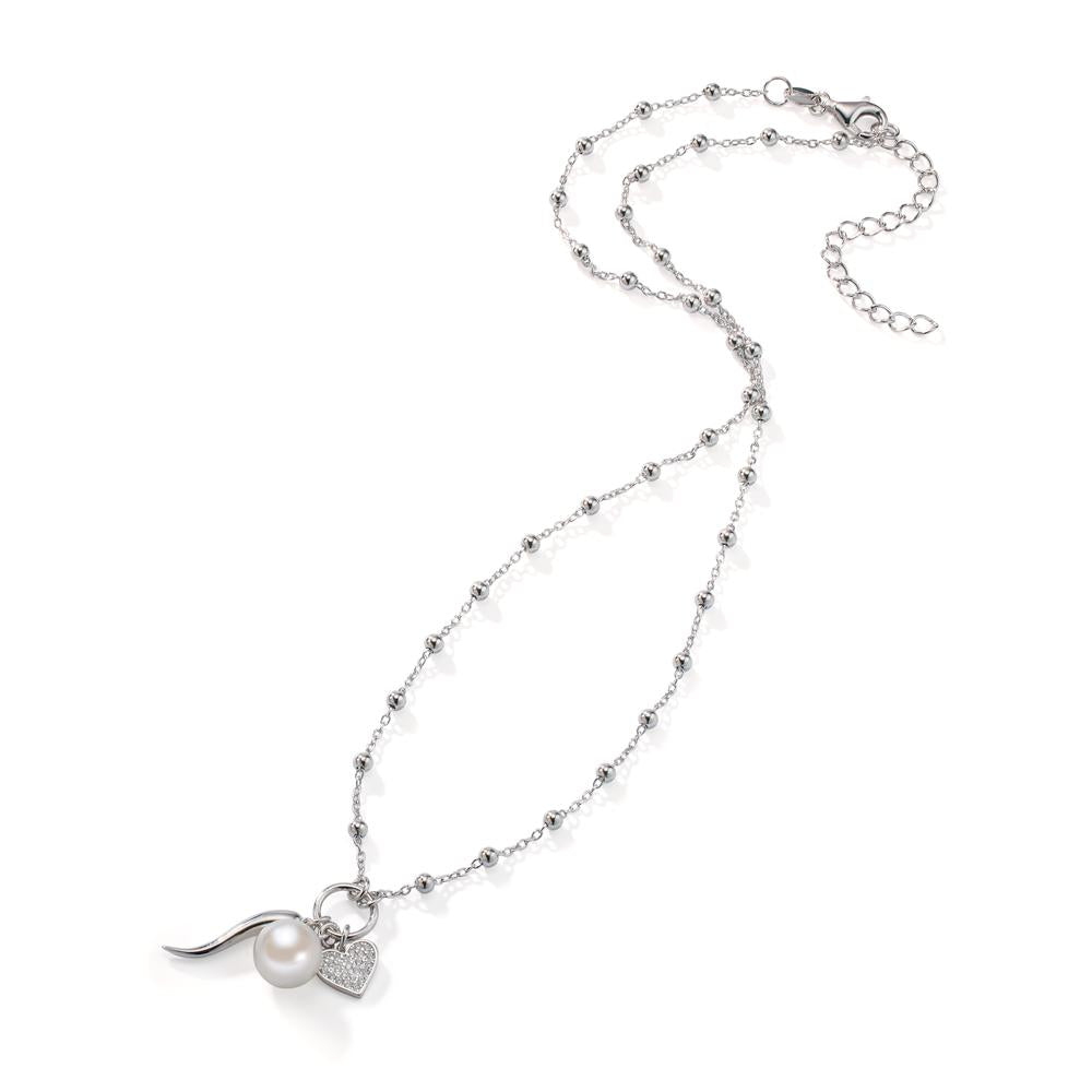 Collier Argent Zircone Rhodié 40-45 cm