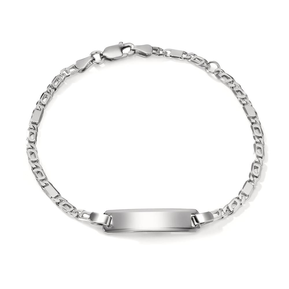 Bracciale con incisione Argento rodiato 16-18 cm