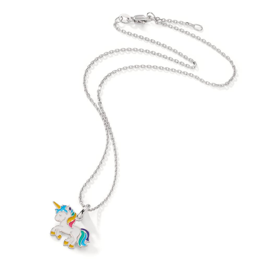 Chaînette avec pendentif Argent Rhodié Licorne 36-38 cm