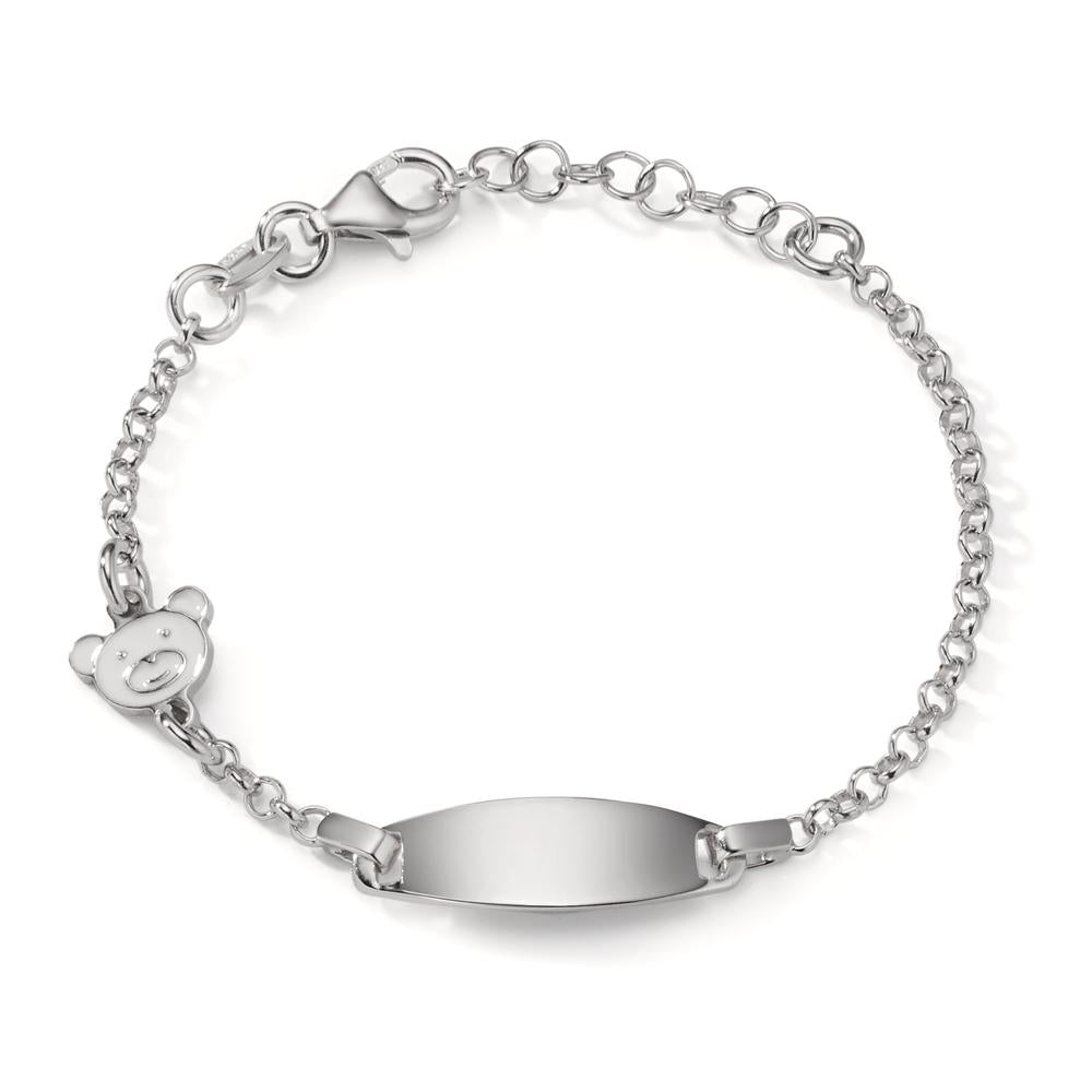 Bracciale con incisione Argento rodiato Orso 12-14 cm