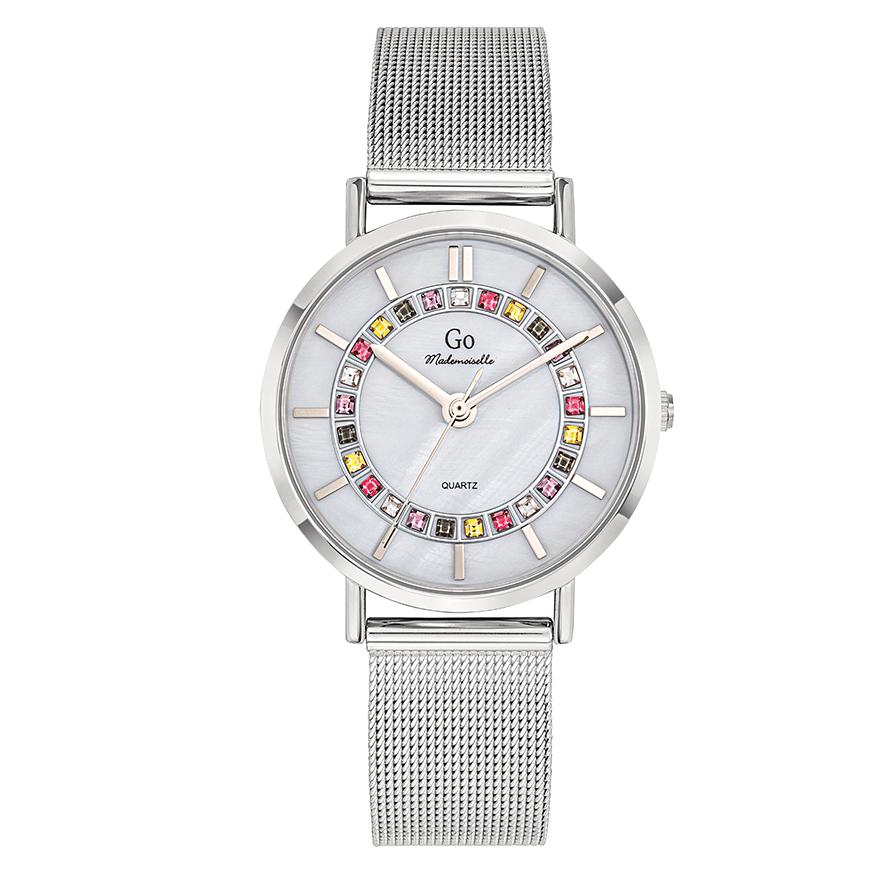 Montre Acier inoxydable, Métal Cristal coloré Ø34 mm