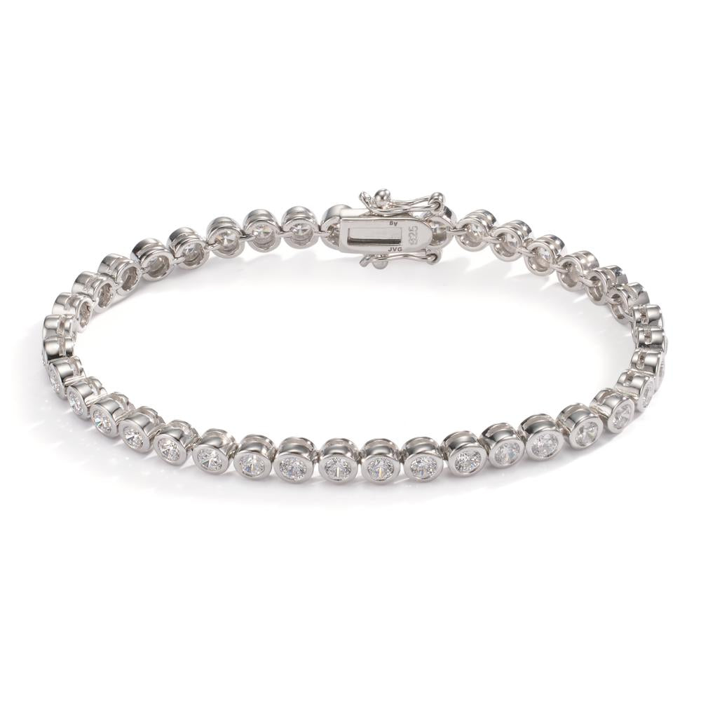 Bracciale Argento Zirconia 39 pietra rodiato 18 cm