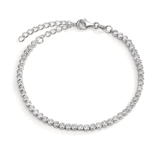 Bracelet Argent Zircone Rhodié 16-19 cm