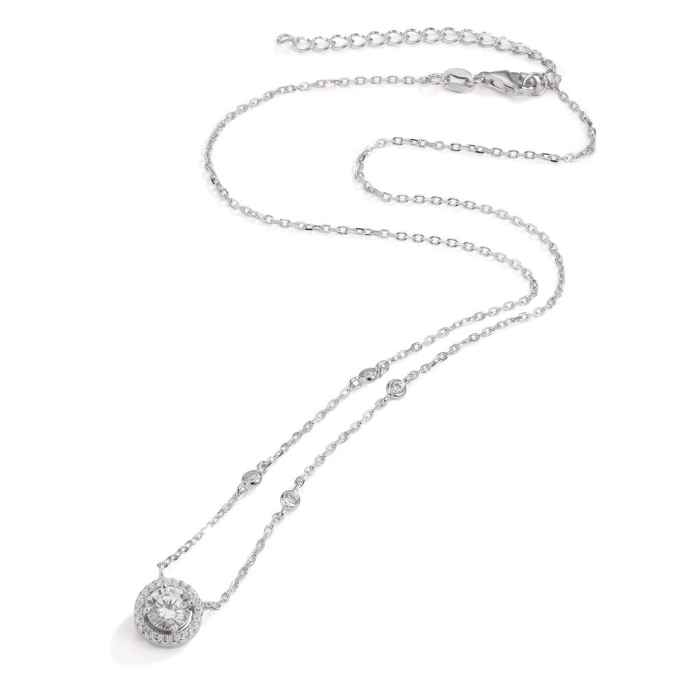 Collier Argent Zircone Rhodié 40-45 cm