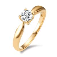 Solitär Ring 750/18 K Gelbgold Diamant 0.40 ct, w-si-348601