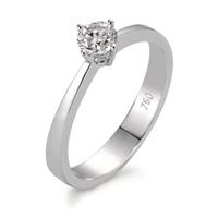 Solitär Ring 750/18 K Weissgold Diamant weiss, 0.30 ct, w-si rhodiniert-561410