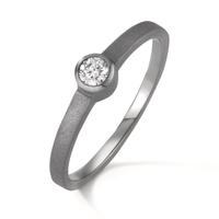 Solitär Ring Tantal Diamant 0.10 ct, w-si-599736