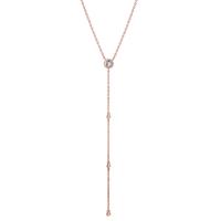 Collier Argent Zircone rosé Plaqué or 40-45 cm-603331