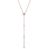 Collier Argent Zircone rosé Plaqué or 40-45 cm-603354