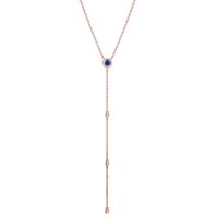 Collier Argent Zircone rosé Plaqué or 40-45 cm-603357