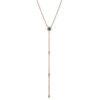 Collier Argent Zircone rosé Plaqué or 40-45 cm-603360