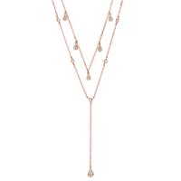 Collier Argent Zircone rosé Plaqué or 40-45 cm-603384