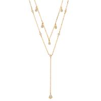 Collier Argent Zircone jaune Plaqué or 40-45 cm-603385