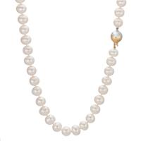 Collier Or blanc 750/18 K, Or jaune 750/18 K Diamant 0.08 ct, w-si perle d'eau douce 45 cm-607703