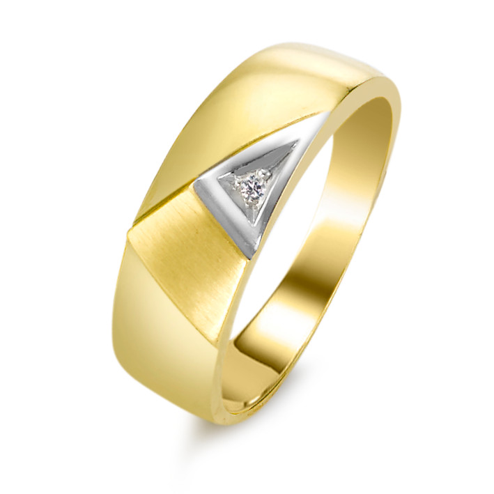Fingerring 750/18 K Gelbgold Diamant 0.005 ct, w-si-337833