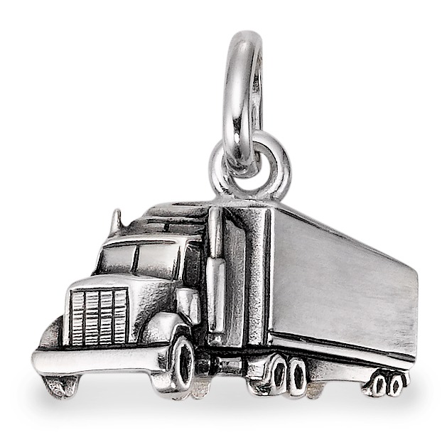 Pendentif Argent Patinée Camion-503609