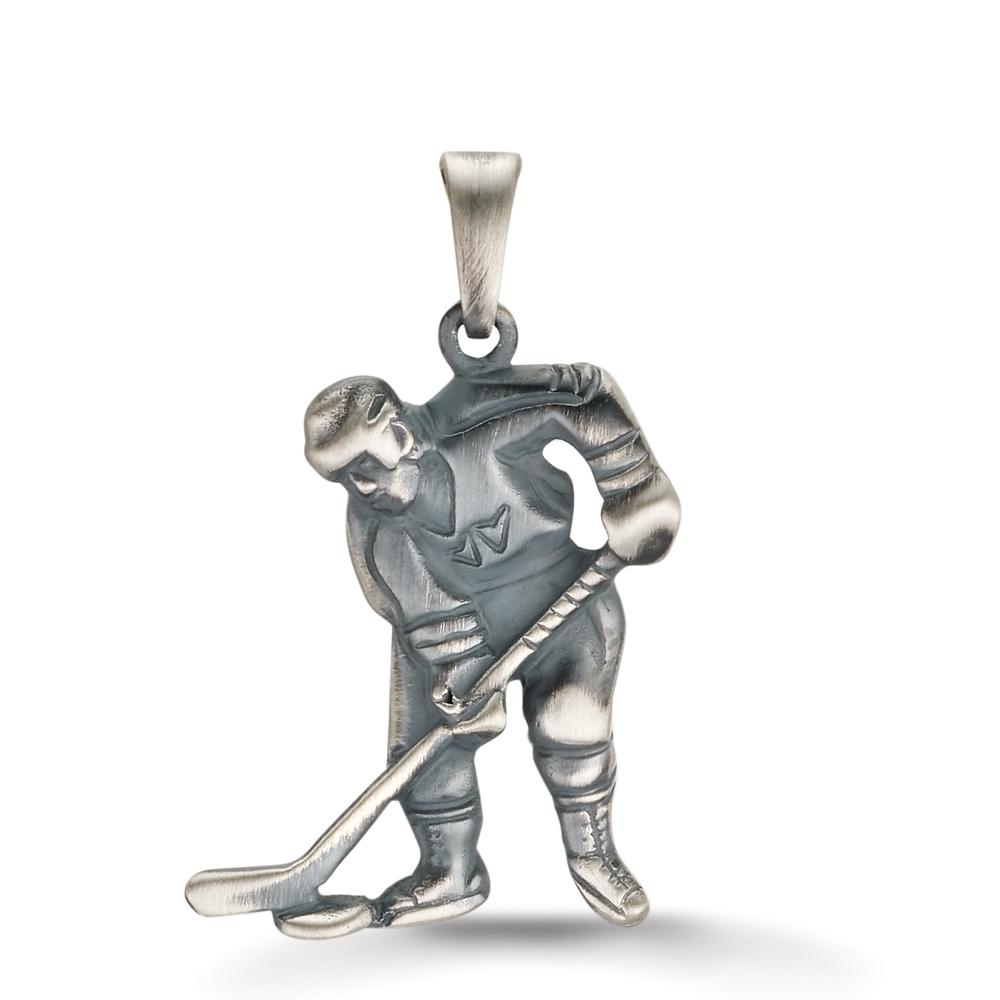 Pendentif Argent Patinée Hockey sur Glace-606269