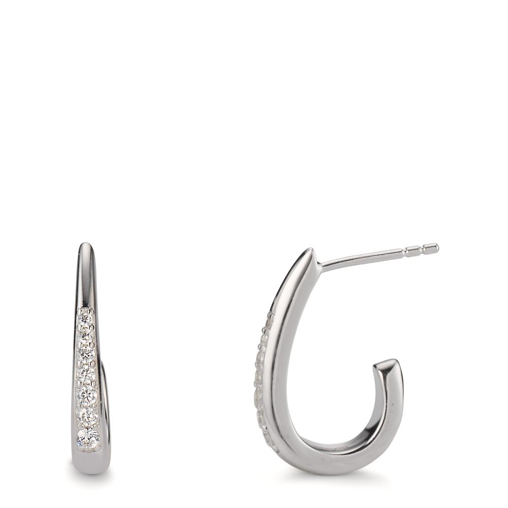 Pendant d'oreilles Argent Zircone 14 Pierres Rhodié-608365