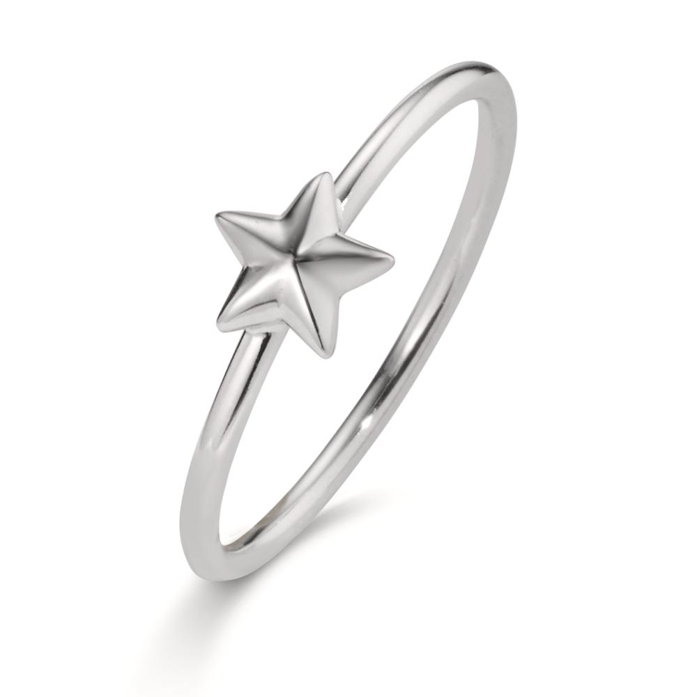 Bague Argent Zircone Rhodié Étoile-608375